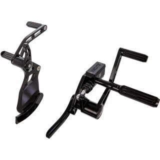Forward Control Kit, +4", Grooved Pegs, Black Forward Control Kit 4" Forwarded