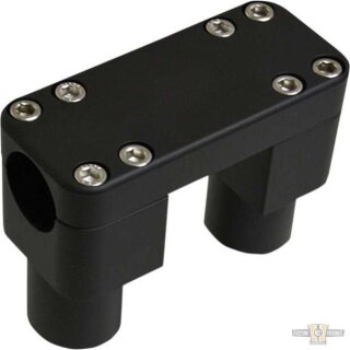 Chubby 1 1/4" Clamping Savage Riser Black Gloss Powder Coated