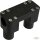 Chubby 1 1/4" Clamping Savage Riser Black Gloss Powder Coated