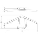 11" Jim Bar Handlebar Black 1" Powder Coated...