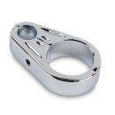 GROOVED BILLET CABLE CLAMP, CHROME