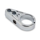 GROOVED BILLET CABLE CLAMP, CHROME