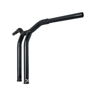 14" Dominator Raked Bar Handlebar Black 1 1/4" Gloss