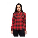 Queen Kerosin Acid checkered shirt black/bordeaux