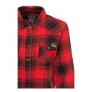 Queen Kerosin Acid checkered shirt black/bordeaux