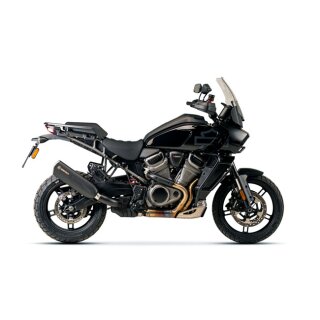 KessTech 2-1 Explorer E5 Auspuff Enschalldämpfer schwarz für Harley Pan America 21-23