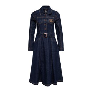 Queen Kerosin Q Crown swing dress dark blue