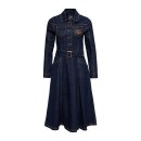 Queen Kerosin Q Crown swing dress dark blue