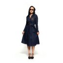 Queen Kerosin Q Crown swing dress dark blue