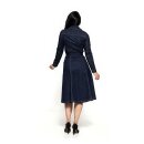 Queen Kerosin Q Crown swing dress dark blue