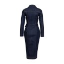 Queen Kerosin Q Crown pencil dress dark blue