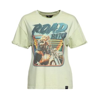 Queen Kerosin Road Bitch T-shirt light grey