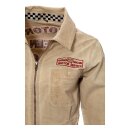 Queen Kerosin Workwear PencilDress beige oil wash