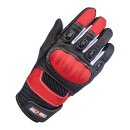 Biltwell Bridgeport Motorrad Handschuhe Leder Textil rot schwarz CE