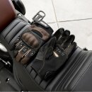 Biltwell Bridgeport Motorrad Handschuhe Leder Textil braun choco CE