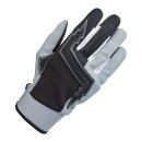 Biltwell Baja Motorrad Handschuhe Leder Textil Biker grau...