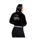 Queen Kerosin Fur College lined jacket black