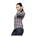 Queen Kerosin Acid checkered shirt navy/bordeaux