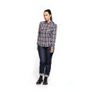 Queen Kerosin Acid checkered shirt navy/bordeaux