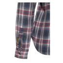 Queen Kerosin Acid checkered shirt navy/bordeaux