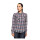 Queen Kerosin Acid checkered shirt navy/bordeaux