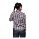 Queen Kerosin Acid checkered shirt navy/bordeaux