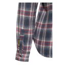 Queen Kerosin Acid checkered shirt navy/bordeaux