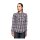 Queen Kerosin Acid checkered shirt navy/bordeaux