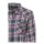 Queen Kerosin Acid checkered shirt navy/bordeaux