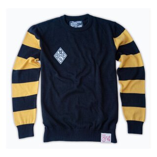 13 1/2 Outlaw Free Bird sweater Pullover Yellow/Black L