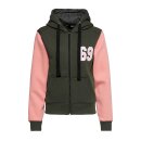 Queen Kerosin Sugar Babe hoodie olive/pink