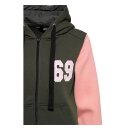 Queen Kerosin Sugar Babe zip hoodie khaki/black