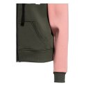 Queen Kerosin Sugar Babe zip hoodie khaki/black
