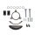 Arlen Ness, hardware kit for Inverted air cleaner. Black