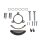 Arlen Ness, hardware kit for Inverted air cleaner. Chrome