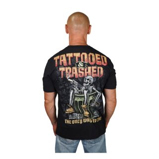 Lethal Threat Tattooed and Trashed T-shirt black
