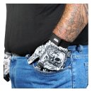 Lethal Threat Tattoo gloves black white