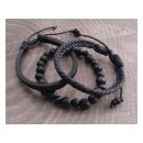 Amigaz Rope Sliders & Wood Bead bracelet black