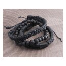 Amigaz Rope Sliders & Wood Bead bracelet black