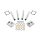 JIMS, M8 low profile tappet and pushrod cover kit. Chrome