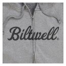 Biltwell Script zip-up hoodie dark heather