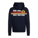 King Kerosin Ride Grass adventure gear hoodie dark blue