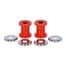 Handlebar damper kit, red polyurethane