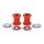 Handlebar damper kit, red polyurethane