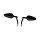 Burly, Radar mirror set. Left & Right. Black