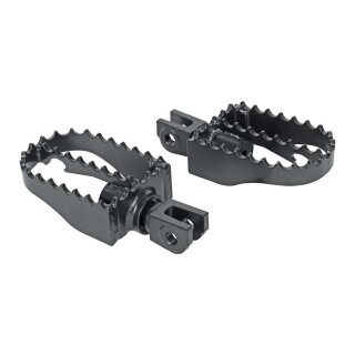 Burly, MX rider foot peg set. Black