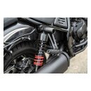 Burly, Slash cut passenger foot peg set. Black