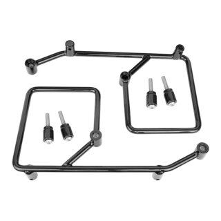 Burly, Voyager saddlebag mount kit. For left & right. Black