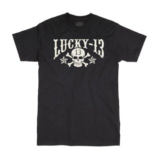 Lucky 13 Skull Stars T-shirt black