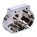 JIMS, BILLET TRANSM. END COVER. CHROME